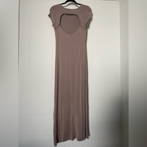 Rolla COSTER Jersey Knit Open Back Maxi Dress - Tan L - Picture 2 of 9